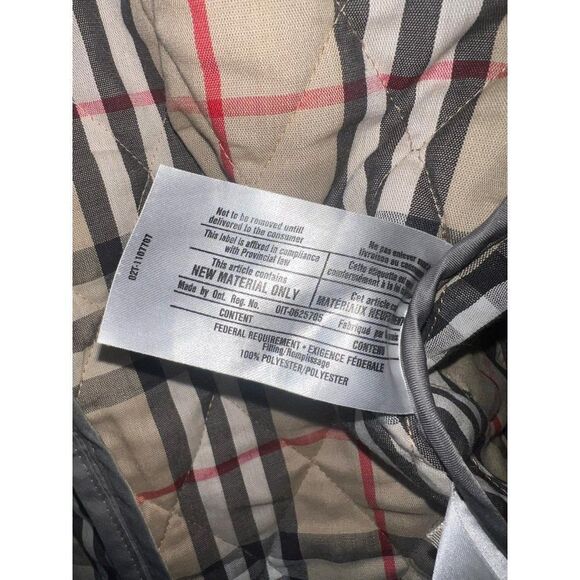 Authentic BURBERRY Grey Diamond Quilted Nova Check Utility Jacket Size S - Picture 7 of 15
